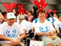 Gathering Of People Wearing Antler Headbands