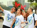 Gathering Of People Wearing Antler Headbands