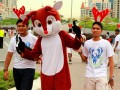 Gathering Of People Wearing Antler Headbands