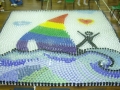 Largest Mosaic Made By Cups Of Coloured Water