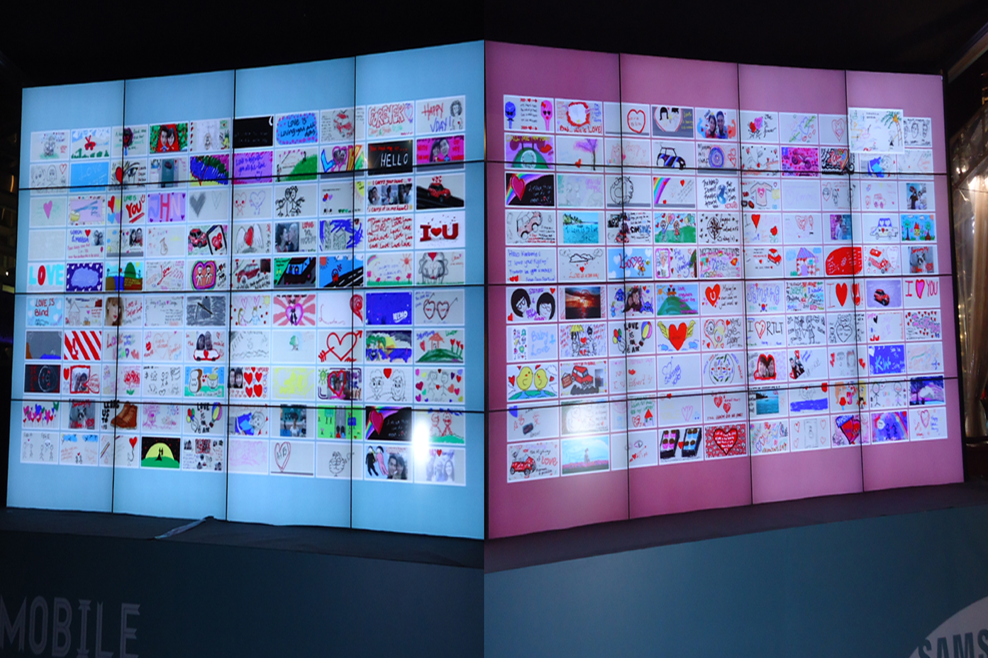 Most Number Of Personalised Messages Projected On A Screen