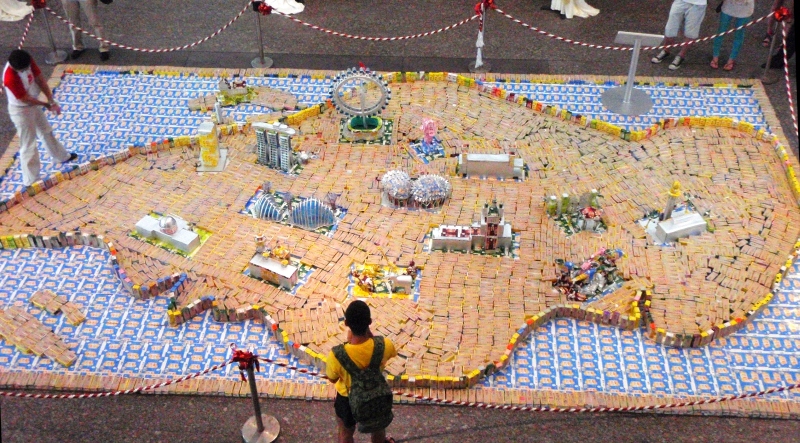 Largest Singapore Map Made Of Drink Cartons