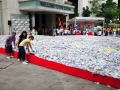 Largest Heart Formation Made of Origami Hearts