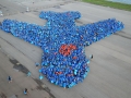 Largest Human Formation Of An Airplane