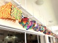 dragon scuplture made of paper plates (1)