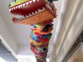dragon scuplture made of paper plates (3)