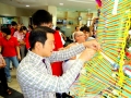 Largest Lantern Made Of Drinking Straws