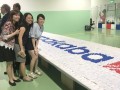 largest logo made of origami hearts@dormakaba (17)