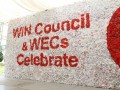 Largest Logo Made Of Plastic Bag Flowers