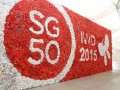 Largest Logo Made Of Plastic Bag Flowers