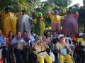 Largest Mass Performance Of Stilt Walkers