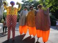 Largest Mass Performance Of Stilt Walkers