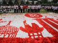 Largest Mosaic Made Of Plastic Bag Flowers