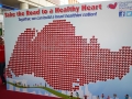 Largest Singapore Map Made Of Acrylic Hearts