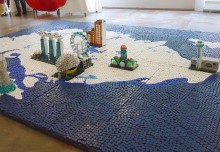 Largest Singapore Map Made Of Bottle Caps