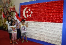Largest National Flag Made Of Ribbon Ketupat