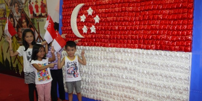Largest National Flag Made Of Ribbon Ketupat