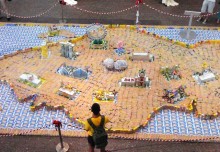 Largest Singapore Map Made Of Drink Cartons