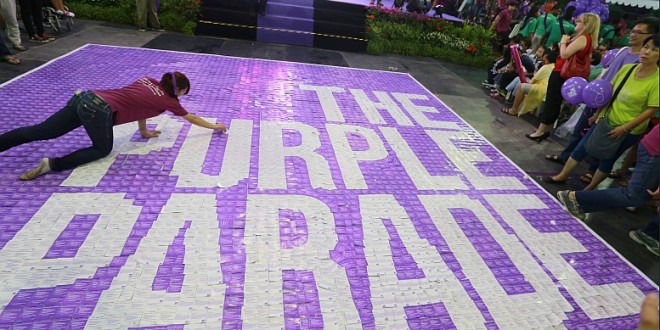 Largest Logo Made Of Pledge Cards