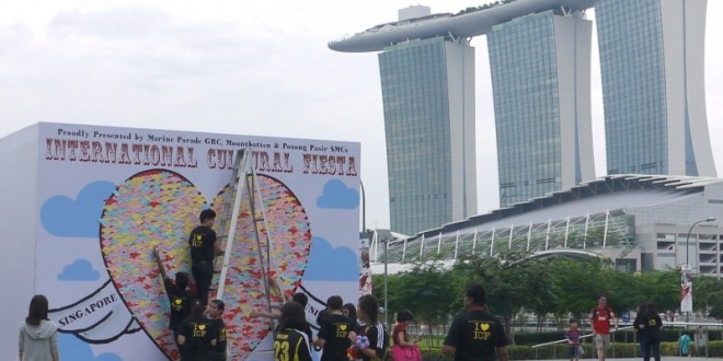 Largest Display of Folded Paper Hearts With Wings