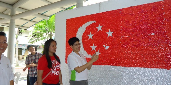 Largest National Flag Made Of Straw Hearts