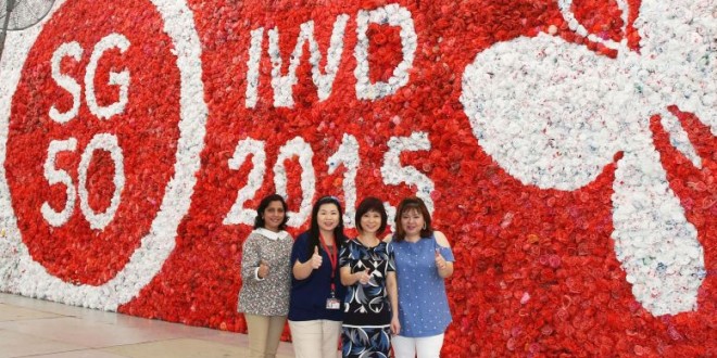 Largest Logo Made Of Plastic Bag Flowers