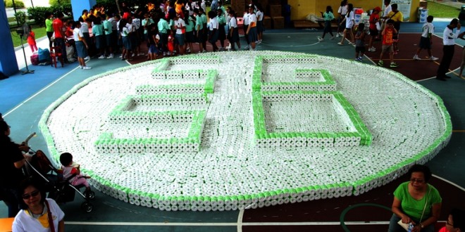 Largest Logo Made By Toilet Rolls