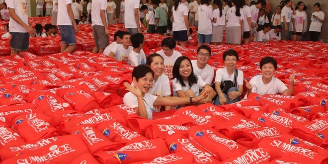 Largest Logo Made Of Grocery Bags