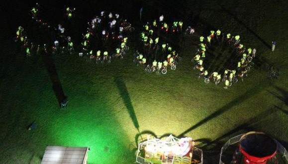 Largest Word Formation Made Of Bicycles