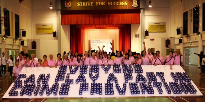 Largest Word Formation Made Of Tissue Boxes