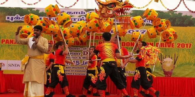 Longest Dragon Dance Made Of Pongal Pots