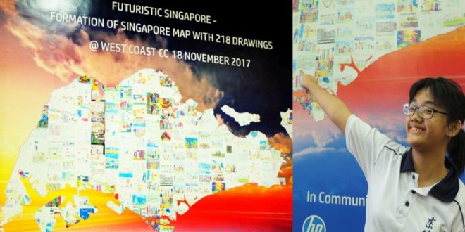 Largest Singapore Map Made Of Individual Drawings