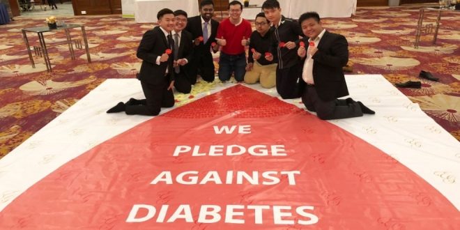 Largest Blood Drop Formation Made Of Pledge Stickers