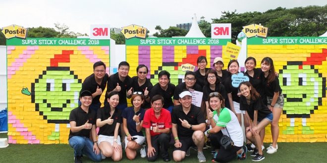 Most Number Of People Forming Post-It Art Boards