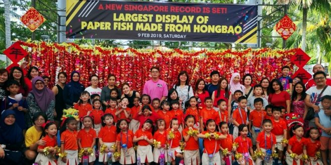 Largest Display Of Origami Fish Made Of Hongbao