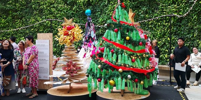 Largest Display Of Christmas Trees Made Of Re-purposed Materials