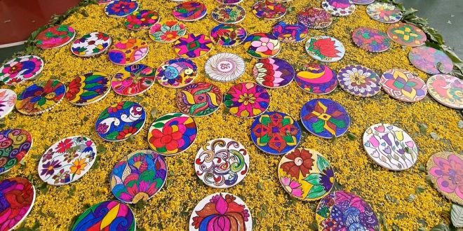 Largest Display Of Round Canvas Paintings