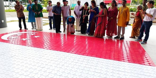 Largest National Flag Made Of Recycled CDs