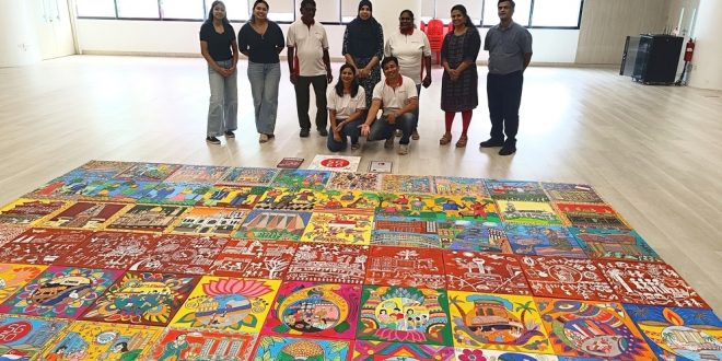 Largest Montage Of Singapore-Themed Indian Canvas Paintings