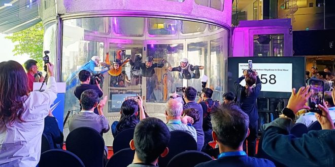 Most Tandem Skydives In A Wind Tunnel In One Hour