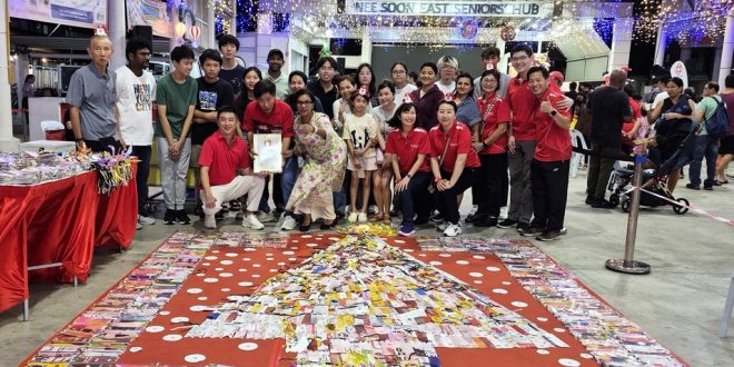 Largest Display Of Bookmarks Made From Recycled Banners