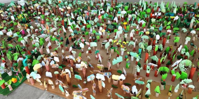 Largest Diorama Made Of Cardboard Tubes