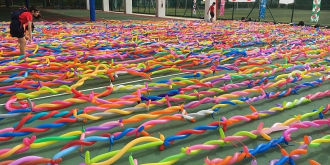Longest Chain Of Twisted Balloons